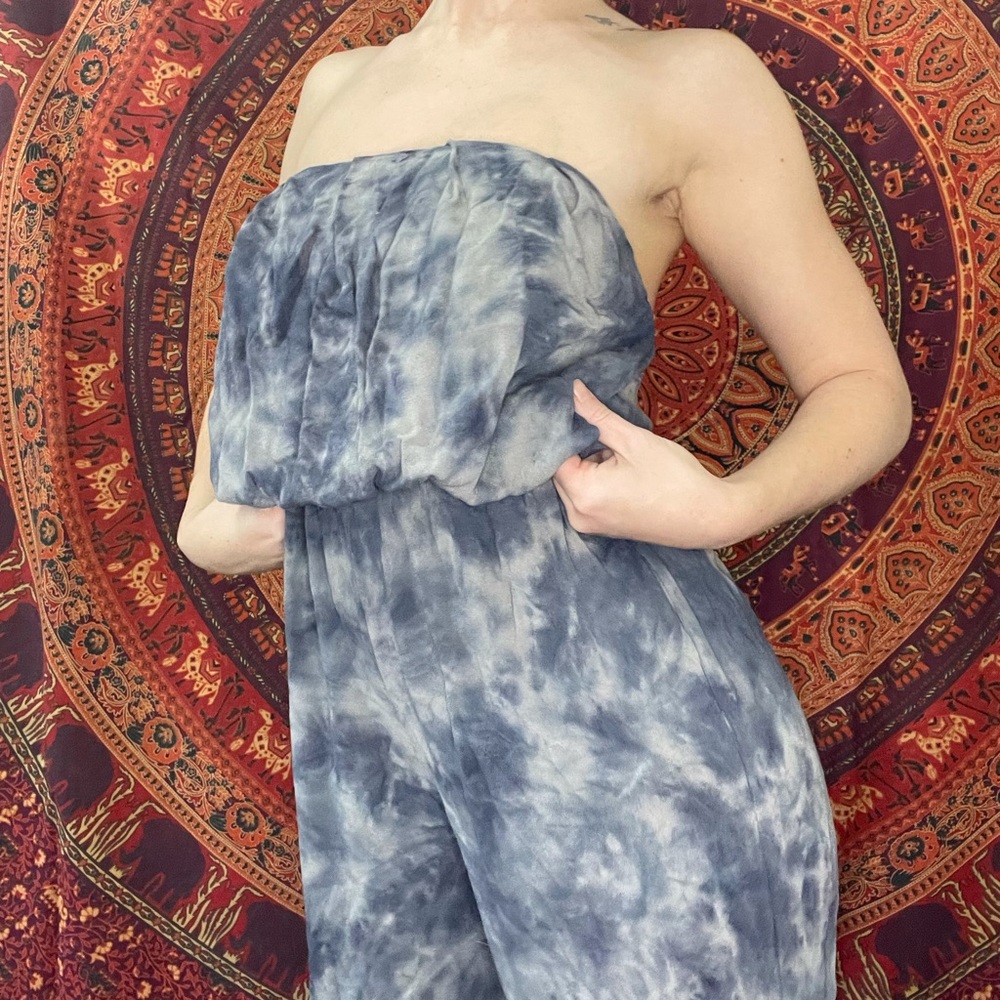 free people tie dye jumpsuit